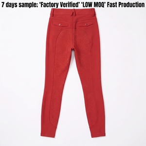 <b>Women</b> Equestrian Breeches Full Seat Silicone Grip High Waist Riding Pants Breathable <b>Stretch</b> Jodhpur <b>Trousers</b> with Pockets - Product Image 5