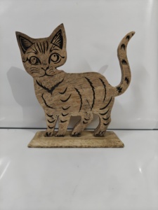 Gato de madera, animales de madera - Product Image 6