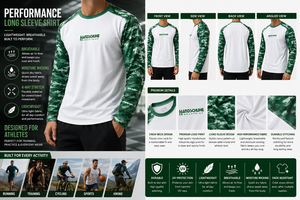Vêtements de pêche professionnels pour hommes, impression numérique intégrale par sublimation, 100% coton polyester, col rond, vêtements de fitness, chemises de pêche - Product Image 6