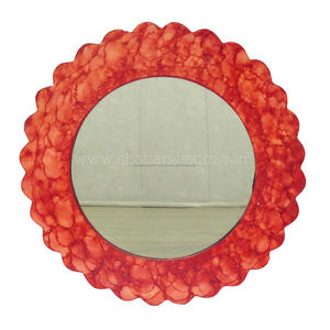 กระจกตกแต่งติดผนังทรงกลมขอบหยัก สไตล์ศิลปะตกแต่ง สำหรับห้องนั่งเล่น โต๊ะเครื่องแป้ง หรือกระจกแต่งหน้า - Product Image 3