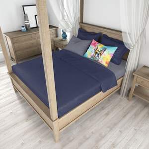 Boston Terrier Hippie Dawg oeuvre décorative Standard taie d'oreiller légère Super douce facile d'entretien housse de coussin - Product Image 4