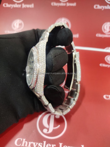 Reloj de acero inoxidable para hombre Hip Hop Bust Down Iced Out Moissanite, superventas, precio al por mayor y envío gratis - Product Image 6