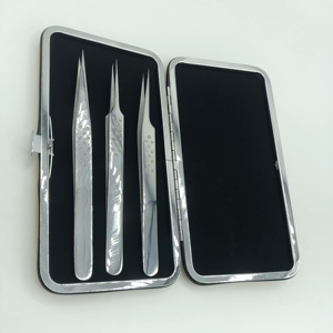 Pince à épiler pour extensions de cils droites avec logo personnalisé, en acier inoxydable, testée à la main, précision garantie, pointe en fibre durable - Product Image 6