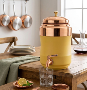 Dispensador de Agua Fría de Cobre Puro Ecológico con Estampado Floral, Tamaño Personalizado, en Oferta, para Uso Doméstico, en Exteriores y Hoteles - Product Image 1