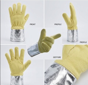 Gants isolants haute performance en para-aramide aluminisé épais, résistants à la chaleur, de qualité industrielle, avec gants de protection - Product Image 3