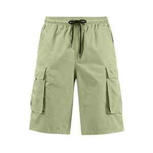 Shorts cargo pour hommes, taille mi-haute, cordon <span class=keywords><strong>de</strong></span> serrage, séchage rapide, respirant, écologique, taille élastique, longueur <span class=keywords><strong>bermuda</strong></span>, tissu en toile - Product Image 4