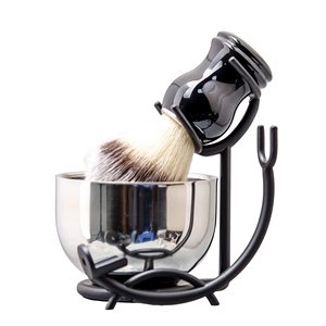 Shaving Set Shaving <b>Brush</b> and Bowl Kit for Men 3 in 1 Shaving <b>Brush</b> Set Professional Stainless Steel Top Good Quality Shaving - Product Image 1