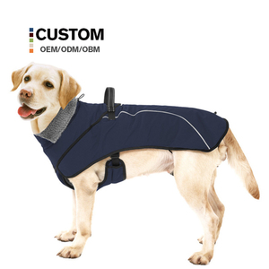 Waterproof Winter <b>Dog</b> Jacket Fleece Lined Reflective Strip Adjustable Buckle Harness Pet Coat Large <b>Dogs</b> Wholesale OEM - Product Image 2