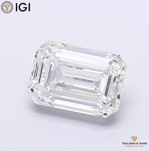 Diamante Cultivado en Laboratorio CVD, Corte Esmeralda, Claridad VVS1, Color F, 1.50 Quilates, con Certificado IGI, para un Centro de Anillo Impresionante - Product Image 1