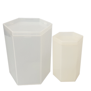 Boîte de rangement hexagonale en plastique avec couvercle – Multi-usages pour outils, artisanat, bonbons et projets de bricolage - Product Image 4