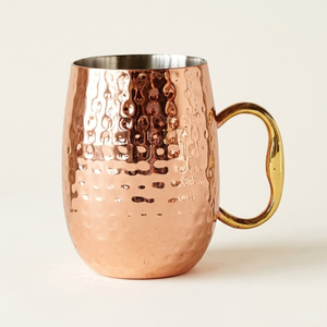 100% Pure Copper Moscow Mule <b>Mug</b> with Hammered Finish And Brass Handle Premium Food Safe Beer Cocktail Cup For Bars And Giftint - Product Image 6