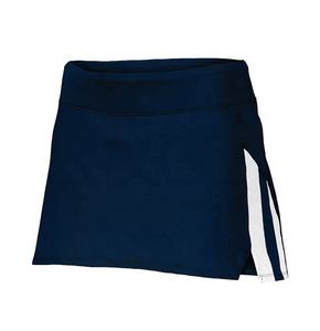Jupe-culotte 2-en-1 en coton personnalisable avec logo, taille naturelle, fente latérale, pour femmes, décontractée, fitness, golf, tennis, badminton, ample et légère - Product Image 2