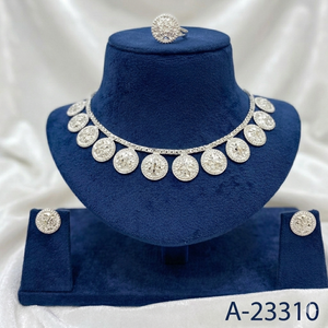 Conjunto de Joyería para Mujer Estilo Indio de Moda, Chapado en Plata de Imitación, Aleación de Zinc y Circonita, de MOLL JEWELLERS, el Mejor Compra del 2024 - Product Image 4