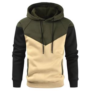 Custom <b>Men's</b> Winter Casual Color Block Discharge Printed Polyester/Cotton <b>Pullover</b> Hoodie Drawstring Fleece Warm <b>Jacket</b> - Product Image 5