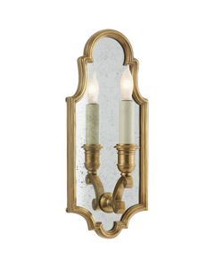 Classic Venetian Baroque Luxury <b>Wall</b> <b>Sconce</b> Vintage Decorative <b>Wall</b> <b>Light</b> with Ornamental Mirror Details Elegant Brass Framework - Product Image 5