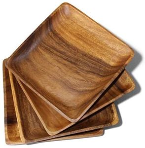 Assiette à dîner en bois de style nouveau, fabriquée à partir de bois de qualité supérieure pour des repas modernes et traditionnels - Product Image 2