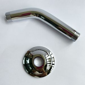 Braccio di Estensione per Doccia a Parete con Filettatura Conica 1/2 NPT, Flangia e Soffione a Pioggia - Accessori per Cabina Doccia - Product Image 2