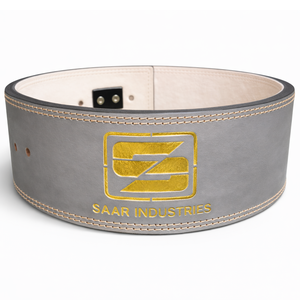 เข็มขัดยกน้ำหนักหนังแท้ SAAR Industries ขนาด 13 มม. แบบมีหัวเข็มขัด ทนทาน ระบายอากาศได้ดี กันลื่น เหมาะสำหรับทั้งชายและหญิง ใช้สำหรับยกน้ำหนัก ซิทอัพ เดดลิฟท์ และบริหารหลัง - Product Image 2