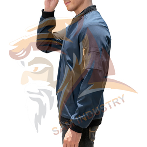 Top Design Men's Winter Jacket with <b>Stand</b> Collar Full Sleeve Customizable Satin Jackets For Online Sale - Product Image 6