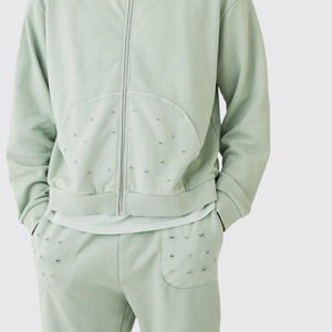 Sudadera con Capucha de Algodón de Marca Privada, Teñido Único con Azufre, Textura Vintage, Calidad Boutique, Venta al por Mayor, Suministro Global - Product Image 6