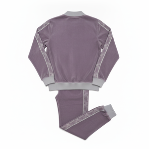 High Quality Men's <b>Velvet</b> Jogger Set Luxury <b>Tracksuit</b> Active Winter Jogging Printed Custom Embroidery Feather Design Side Pocket - Product Image 3