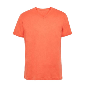 เสื้อยืดคอกลมแขนสั้น สีส้มล้วน ยูนิเซ็กส์ สวมใส่สบาย ระบายอากาศได้ดี เป็นมิตรกับสิ่งแวดล้อม ผ้าฝ้าย 100% ทรงปกติ สำหรับฤดูใบไม้ผลิและฤดูร้อน - Product Image 1