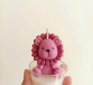 Vela Artesanal de Animales, Figura de León con Aroma a Lavanda, Vela de Cera de Soja en Frasco, Vela Aromática, Decoración Kawaii para el Hogar - Product Image 4