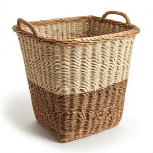 Natural Rustic Finish Seagrass <b>Basket</b> with Handles Durable & Over 5L Capacity for Kitchen & <b>Bathroom</b> Storage Interior Decoration - Product Image 6