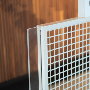Custom Freestanding Vertical Metal Grid Panel Display <b>Stand</b> | Washable Modern Retail Blister Pack Hanging Rack OEM Vietnam - Product Image 5