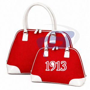 Delta | Sigma | Theta Sorority Women's Canvas Zipper Handbag with Greek Letters Custom Logo Design Laptop Storage for Daily - Product Image 1