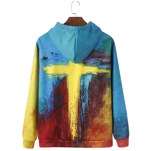 Sudadera con Capucha de Forro Polar para Hombre, Invierno, con Logotipo Personalizado Bordado, Color Sólido, OEM - Product Image 2