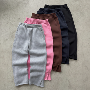 Pantalon de survêtement en toile épaisse pour homme, style streetwear hip-hop, taille élastique, délavage clair, respirant, en coton, imprimé, personnalisé par le fabricant - Product Image 1