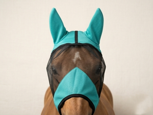 Máscara Antimoscas Duradera para Caballos, Protección UV, Tela de Poliéster para Proteger los Ojos Sensibles de Moscas, Polvo y Residuos - SADAF SADDLERY - Product Image 1