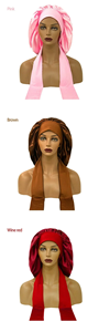 Gorro de Dormir Ajustable de Satén para Mujer con Lazo Largo, Gorro Elástico para el Cuidado del Cabello, Turbante para Ducha para las Cuatro Estaciones - Product Image 4