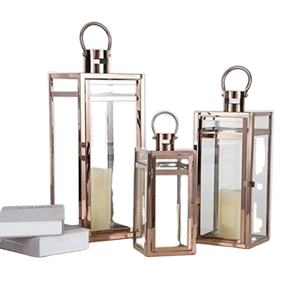 โคมไฟสแตนเลสสตีล,โคมไฟสแตนเลสสตีลพร้อมสีโรสโกลด์ทำด้วยมือใช้สำหรับตกแต่งเทศกาลสายฟ้า - Product Image 1