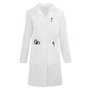 Bata de Laboratorio Blanca Unisex, Uniforme Médico de Algodón y Poliéster para Doctores y Enfermeras, Uniformes de Hospital para Hombres y Mujeres - Product Image 6