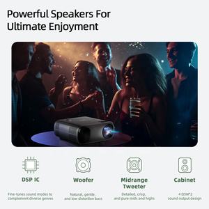 โปรเจคเตอร์พกพา Android รุ่นใหม่ล่าสุด Mini AKEY9S ความละเอียด 1080P 4K ฉายภาพได้ 200 นิ้ว โฮมเธียเตอร์ที่ดีที่สุด สมาร์ททีวี เกมส์ ความสว่างสูง รองรับ WIFI Bluetooth OEM - Product Image 6