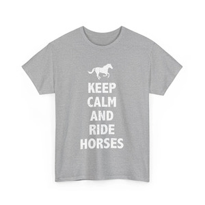เสื้อขี่ม้า Keep Calm and Ride Horses Rider เสื้อยืดผู้หญิงผู้ชาย - Product Image 2