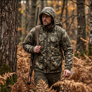 Mens Windproof <b>Waterproof</b> <b>Camo</b> Hunting <b>Jacket</b> Thermal Fleece Lined Heavy Duty Outdoor Shooting Sports Custom Logo Front Nylon - Product Image 4