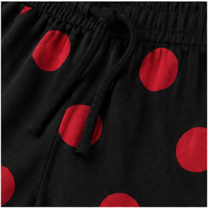Pantalones Cortos de Salón Personalizados para Mujer, con Estampado de Puntos Negros, Corte Holgado y Cómodo, con Cordón Ajustable, de Jersey de Algodón Suave - Product Image 5