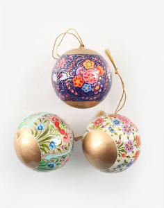 Bola de papel de Cachemira de alta calidad, adornos navideños de tamaño personalizado, adornos decorativos de bolas de Navidad - Product Image 3