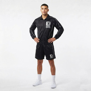 Custom Logo <b>Men</b> Tracksuit Set Long Sleeve Zip Up Track <b>Jacket</b> And Shorts Two Piece <b>Summer</b> Streetwear Sportswear - Product Image 3