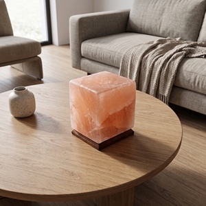 Lámpara de Sal del Himalaya Cuadrada Premium, Tallada a Mano, Luz de Cristal de Sal Natural para Decoración de Interiores del Hogar - Product Image 5