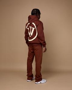 Conjunto de chándal para hombre con efecto desgastado y lavado ácido, pantalones de chándal con bordado, pantalones acampanados, sudadera con capucha con logo, joggers con efecto descolorido por el sol, sudadera con capucha DTG - Product Image 2