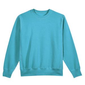 Sudadera de forro polar verde claro bordada para hombre, cuello redondo, manga larga, lisa, de invierno, con impresión de logotipo personalizado. - Product Image 2