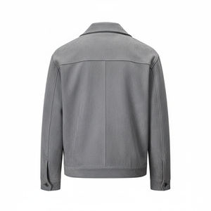 Veste universitaire pour homme PIHA SPORTS, couleur verte, col montant, décontractée, en cuir véritable, coupe classique, style motard, pour l'hiver - Product Image 1