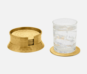 Elegant Drinking <b>Glass</b> Metal <b>Coasters</b> For Dining Tables Coffee Counters Restaurant Bars Hotel Beverage Accessories - Product Image 1