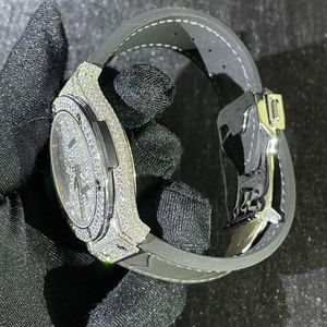 Reloj de Pulsera de Lujo con Diamantes, Completamente Adornado, Hecho a Mano con Moissanita, Mecánico, de Acero Inoxidable, Personalizado para Hombre - Product Image 2