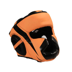 Protège-tête de boxe en cuir PU rouge avec fermeture auto-agrippante pour adultes, équipement de sport unisexe - Product Image 3