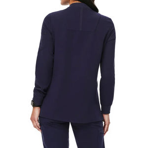 Blouses médicales unisexes en tissu doux, vente en gros OEM, toile élasthanne/polyester, haute qualité, confortables, couleurs et logo personnalisables - Product Image 2